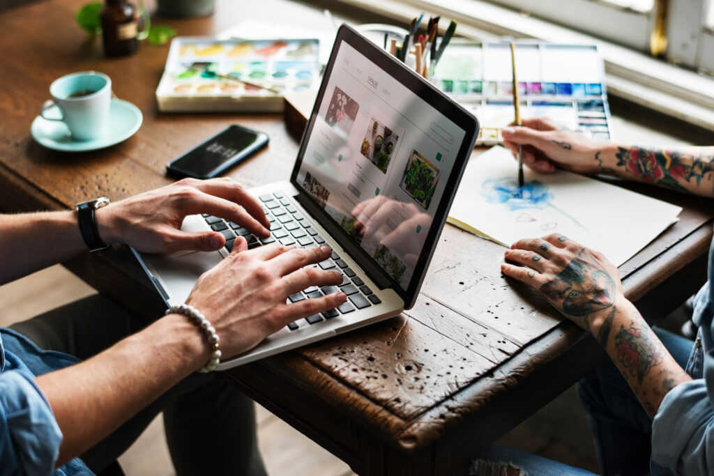 Hands Searching for Plants Buy Online Shop